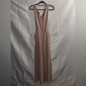 Express Blush Pink V-Neck Jumpsuit